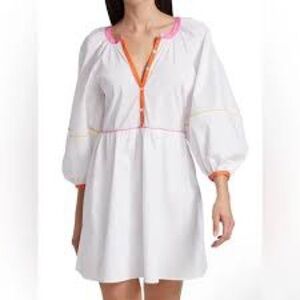 Staud White Demi Mini Dress Sz L